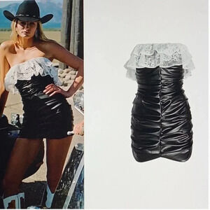 For Love And Lemons Black and White Mini Dress